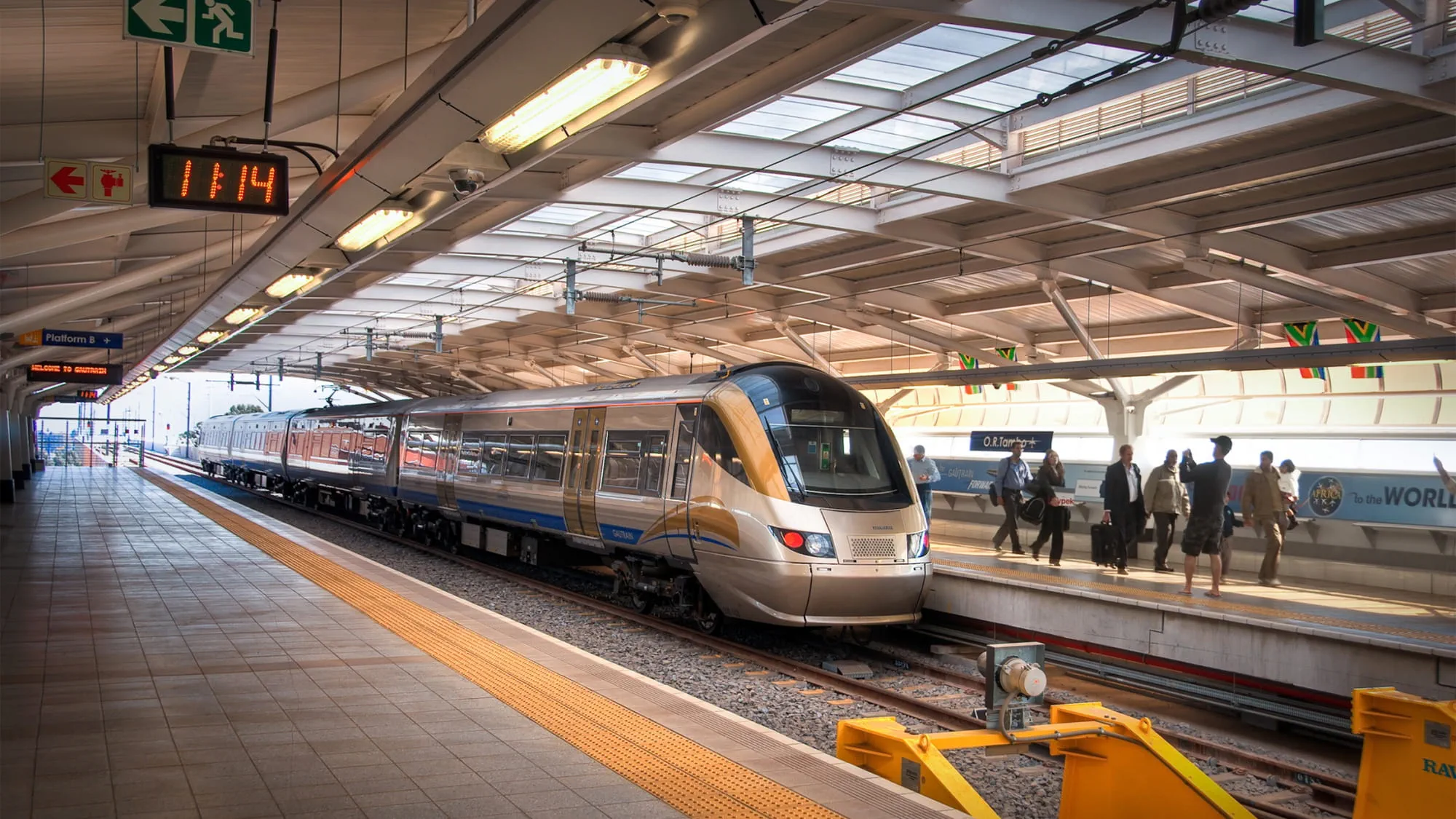 The Gautrain is the first high speed rail system in Africa.