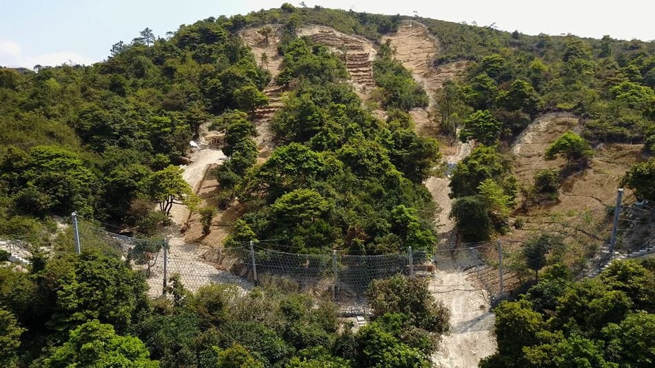 landslide stabilisation in Hong Kong.