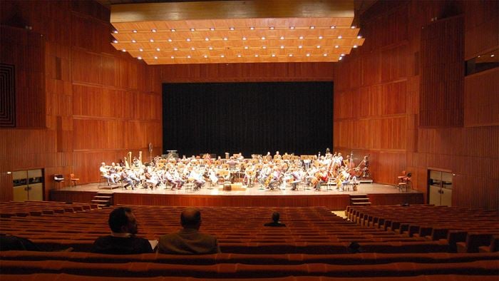 The Gulbenkian Museum Concert Hall, Grand Auditoria. Photo: George Ellerington