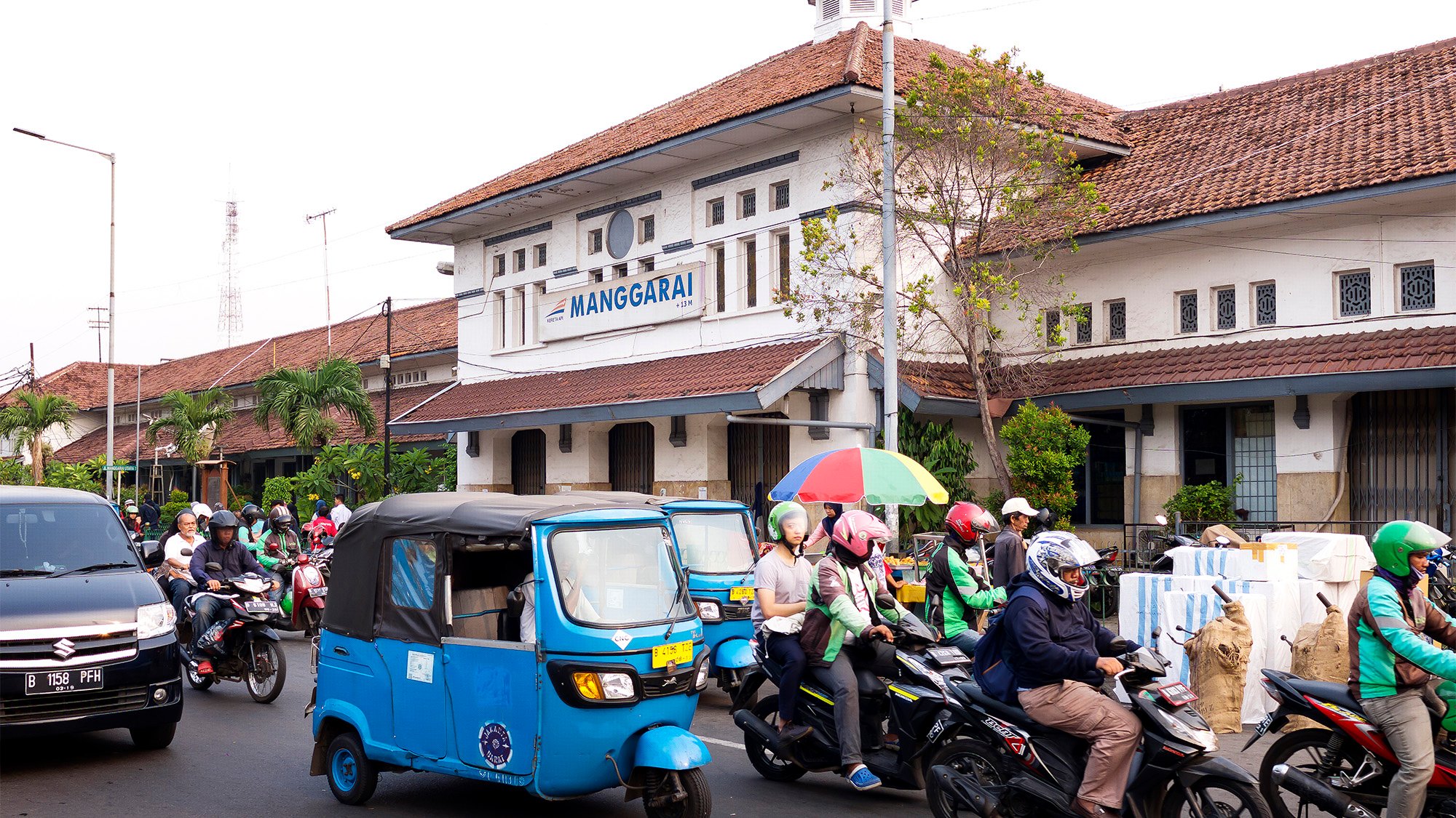 Manggarai Station is one of the busiest stations of the rail network studied 