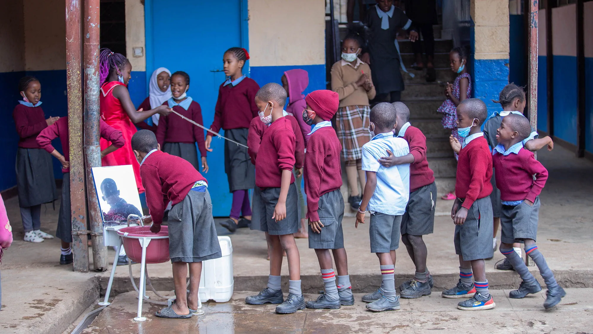 Jengu handwashing units being used in Nairobi school