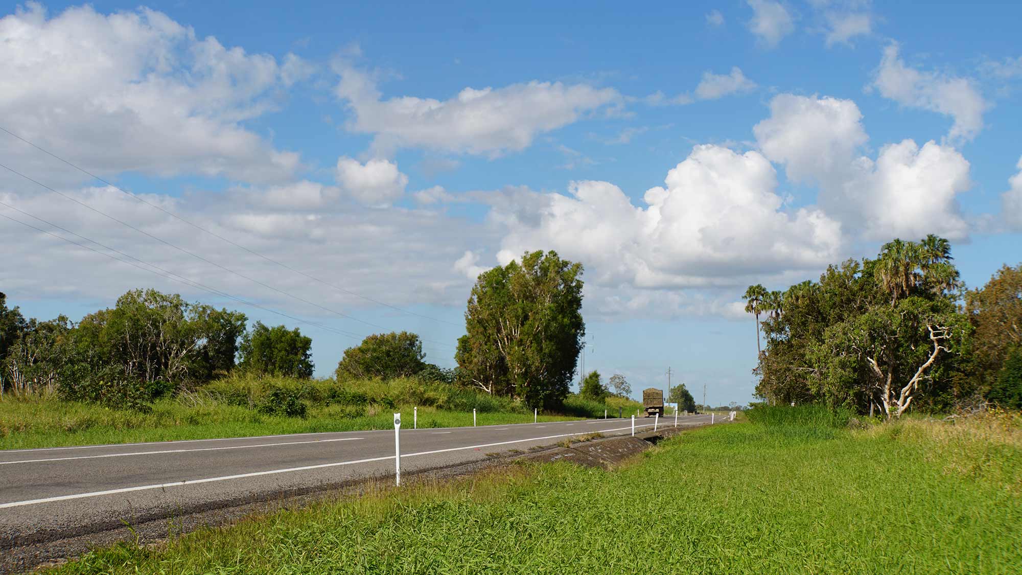 View along an existing section of the Haughton River Floodplain along the Bruce Highway