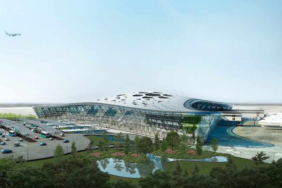 The terminal is designed to meet a projected demand of 3m passengers a year.
