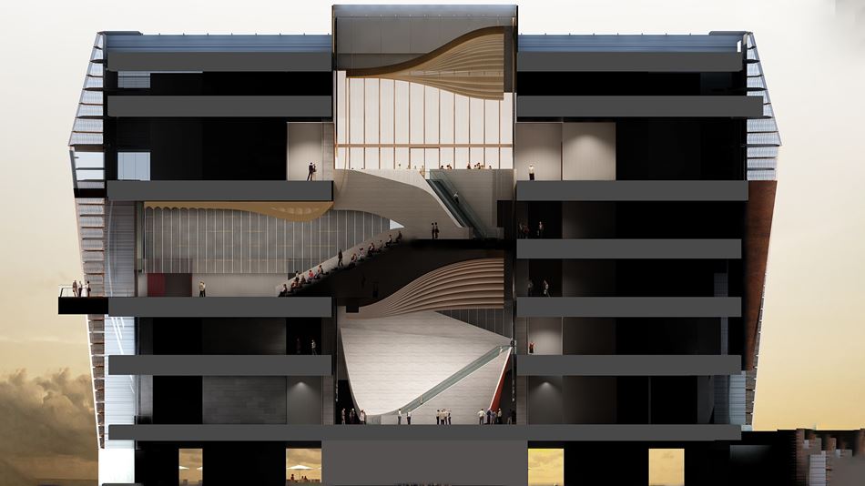 Sectional View of the Hong Kong Palace Museum © ROCCO Design Architects Limited