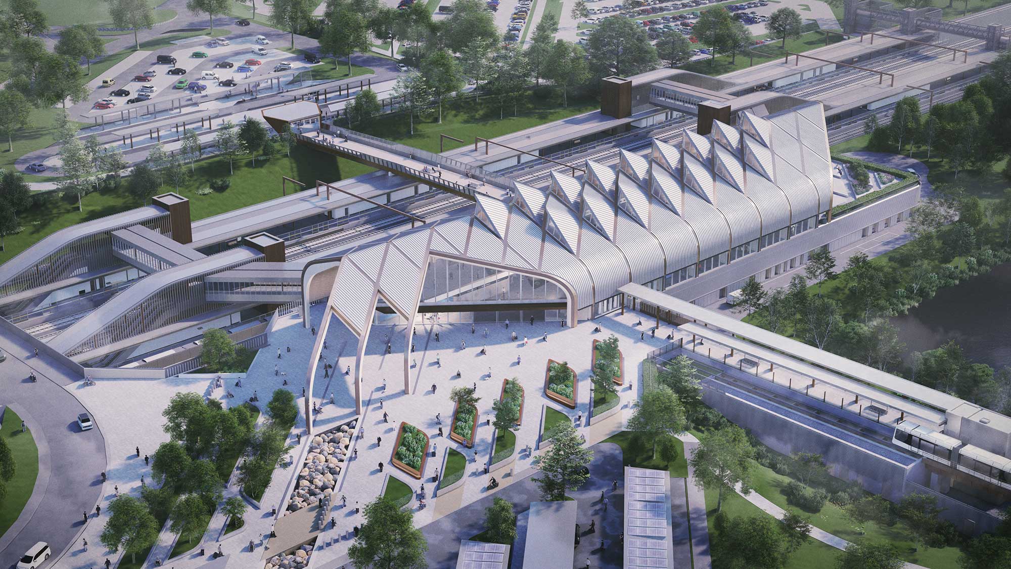 Impression of what the new HS2 interchange station will look like