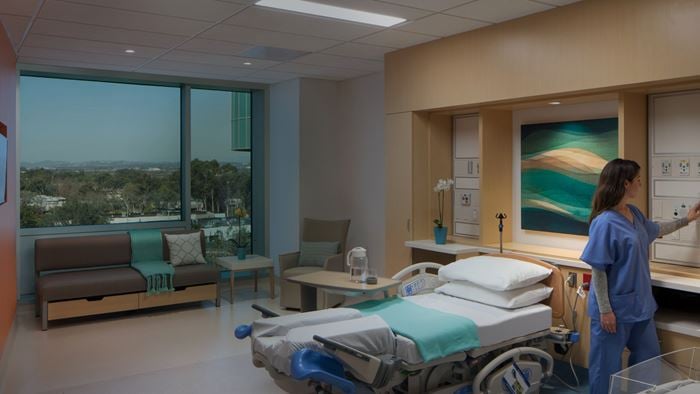 Kaiser Permanente hospital render room interior