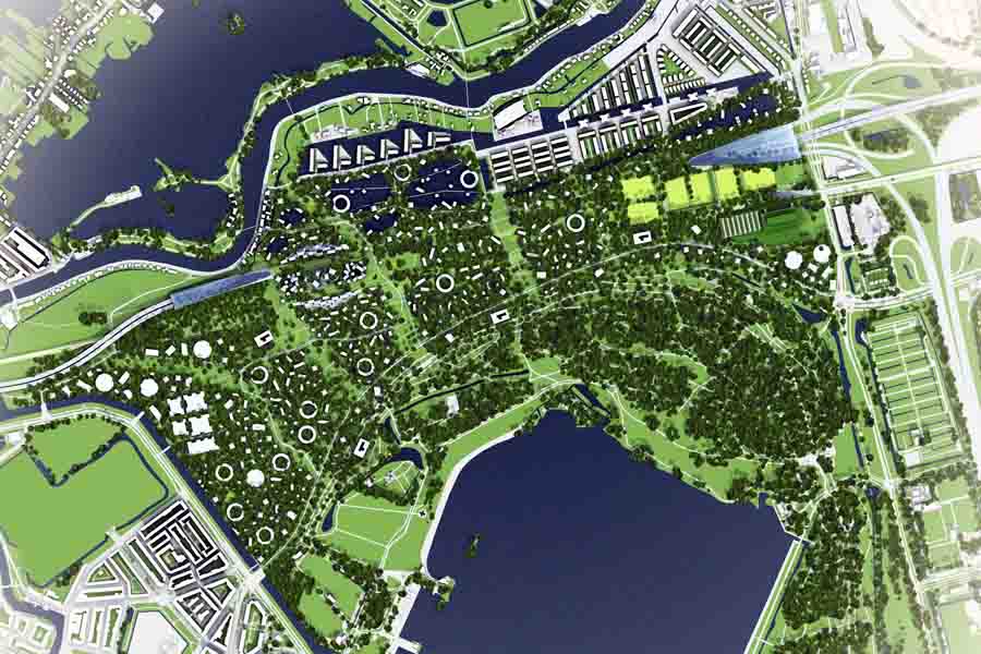 The programme on the Kralingseberg will consist of a variety of urban villas, houses, and residential towers in a green environment.