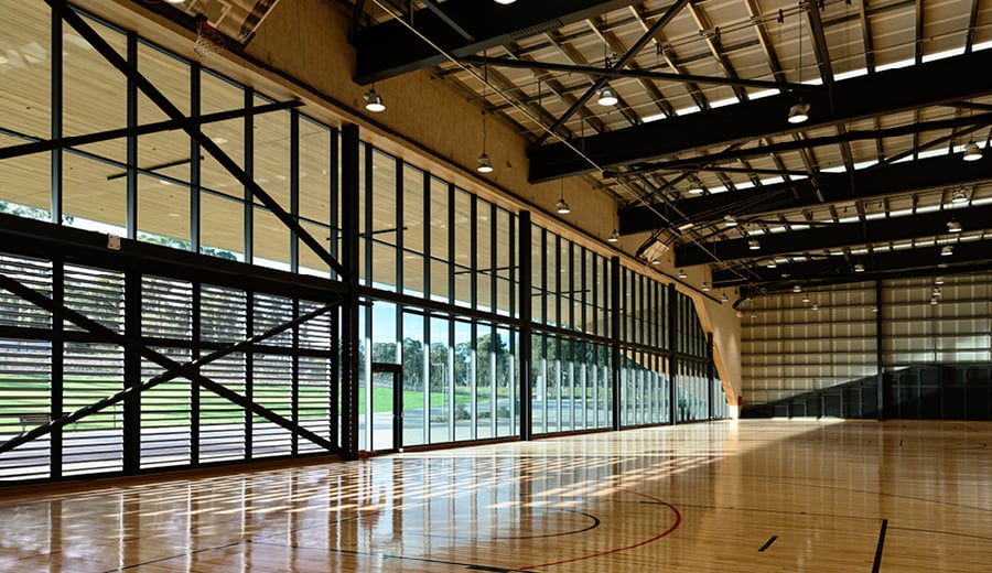 Basketball courts at La Trobe University Sports Stadium