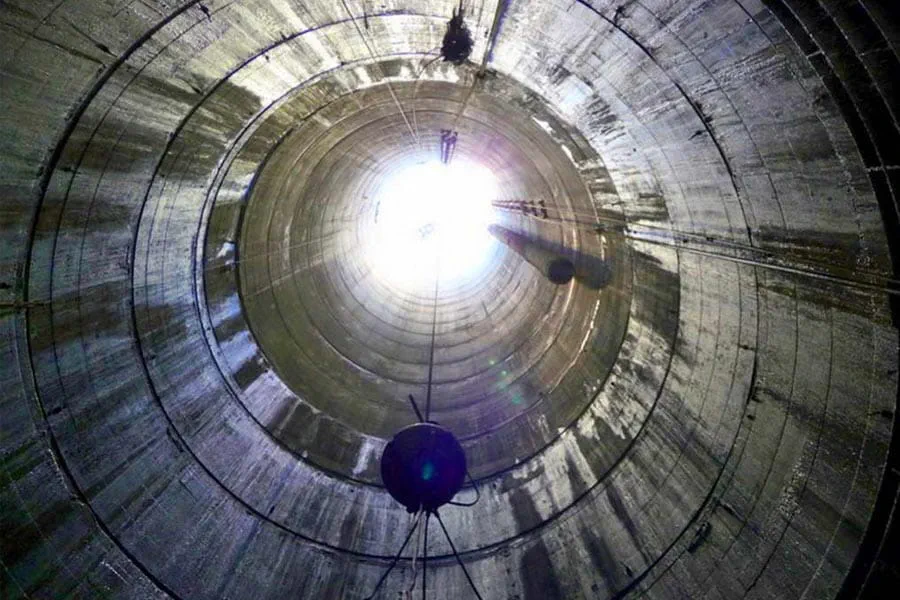 A tunnel boring machine cut a six-metre diameter tunnel nearly five kilometres long.