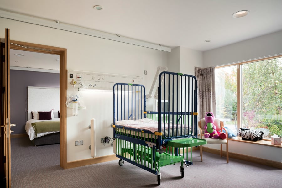 The extension provides an additional bedroom to allow parents of children in palliative care to stay with their child throughout the night.