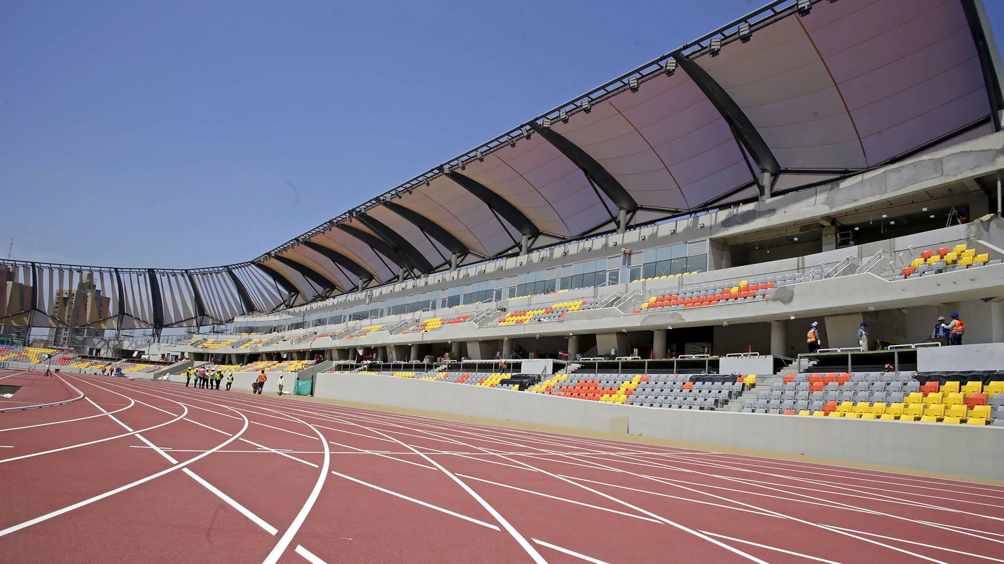 athletics stadium wind barrier