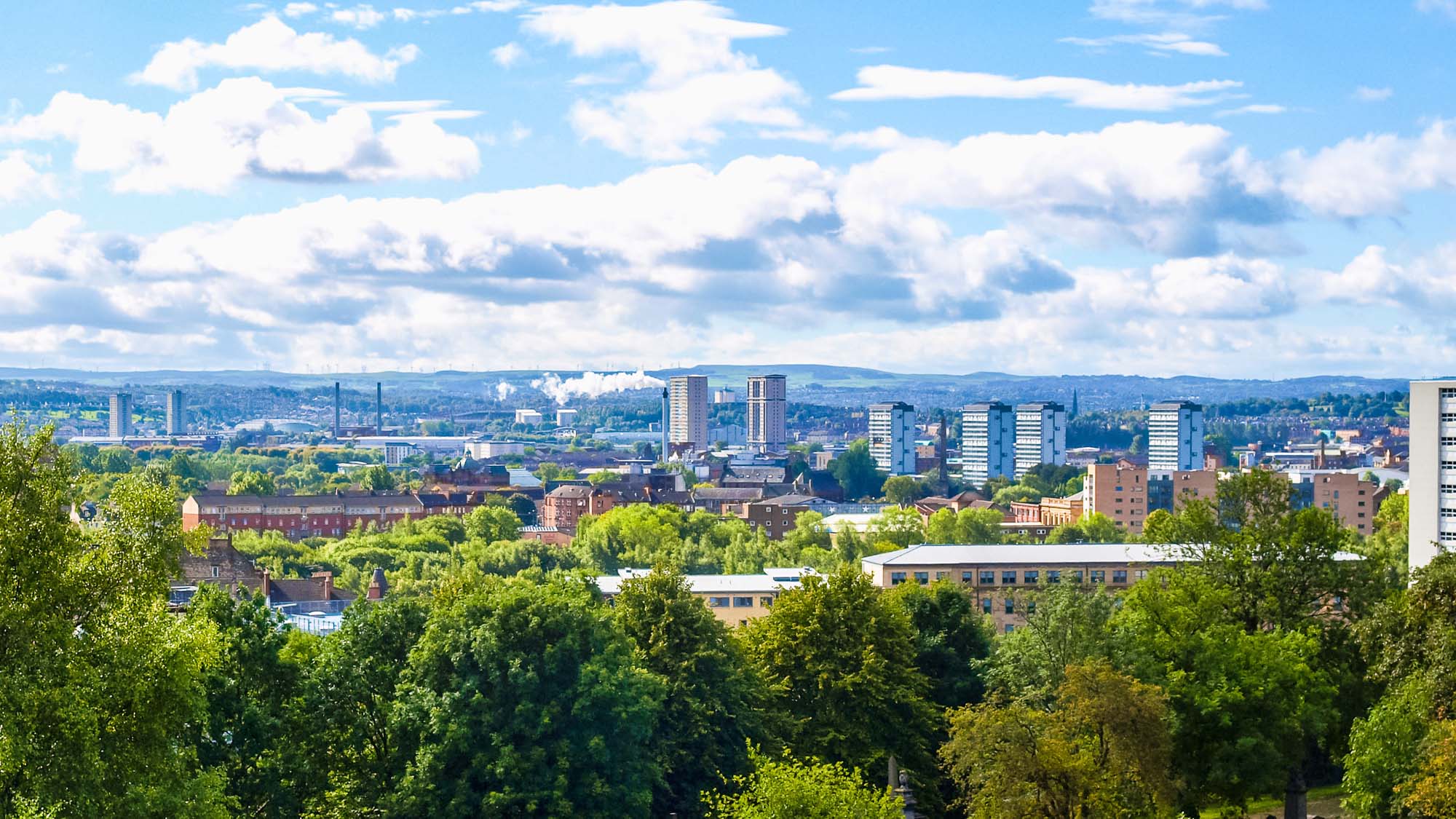 Glasgow City Skyline. Shutterstock