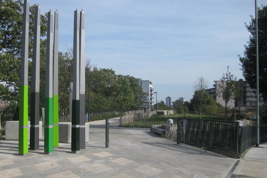 The Greenway provides a gateway to the London Olympic Park and Legacy Parkland.