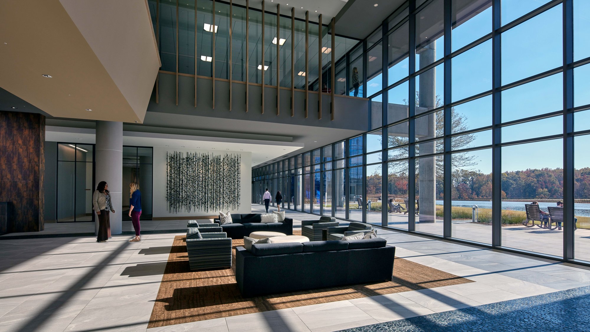 LPL Financial Carolinas Campus lobby interior - credit TVS Design