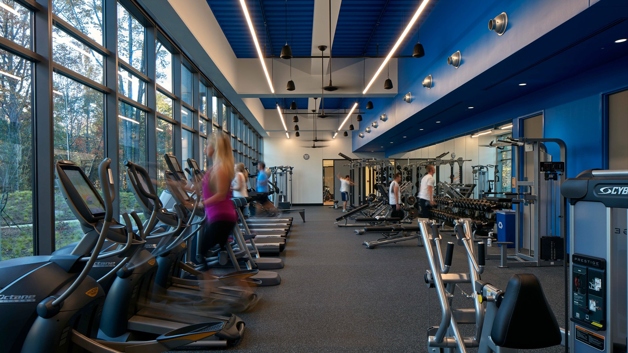 LPL Financial Carolinas Campus fitness center - credit TVS Design