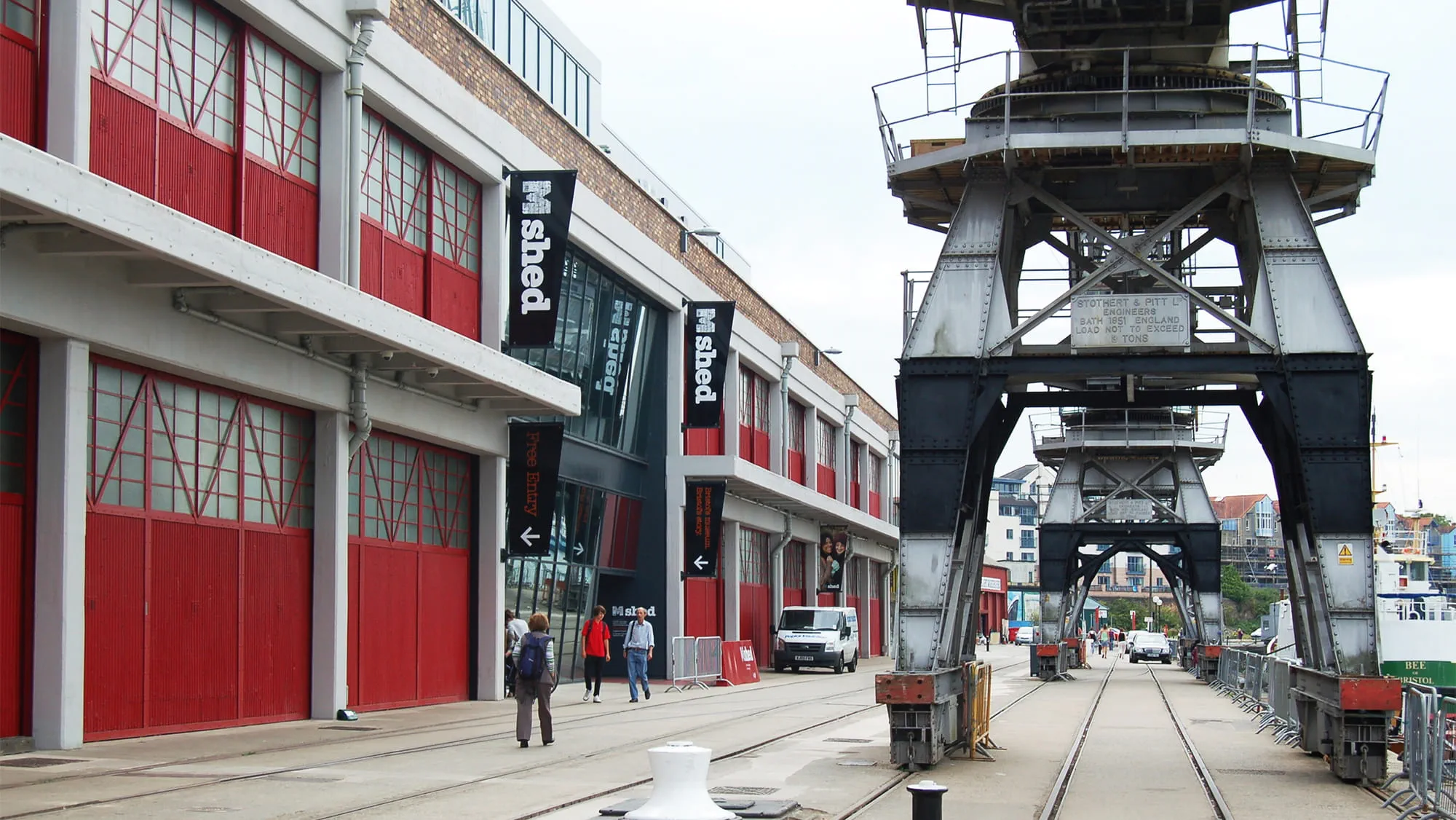 The M Shed museum, Bristol. The museum is located in a dockside transit shed built in 1951, located on Prince's Wharf waterfront.