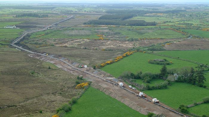 Aerial view of Mayo-Galway Pipeline