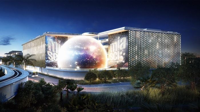 Final design of the planetarium at Miami Science Museum. Photo: Grimshaw Architects