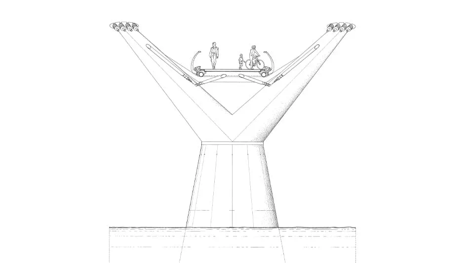 The Millennium Bridge Drawing
