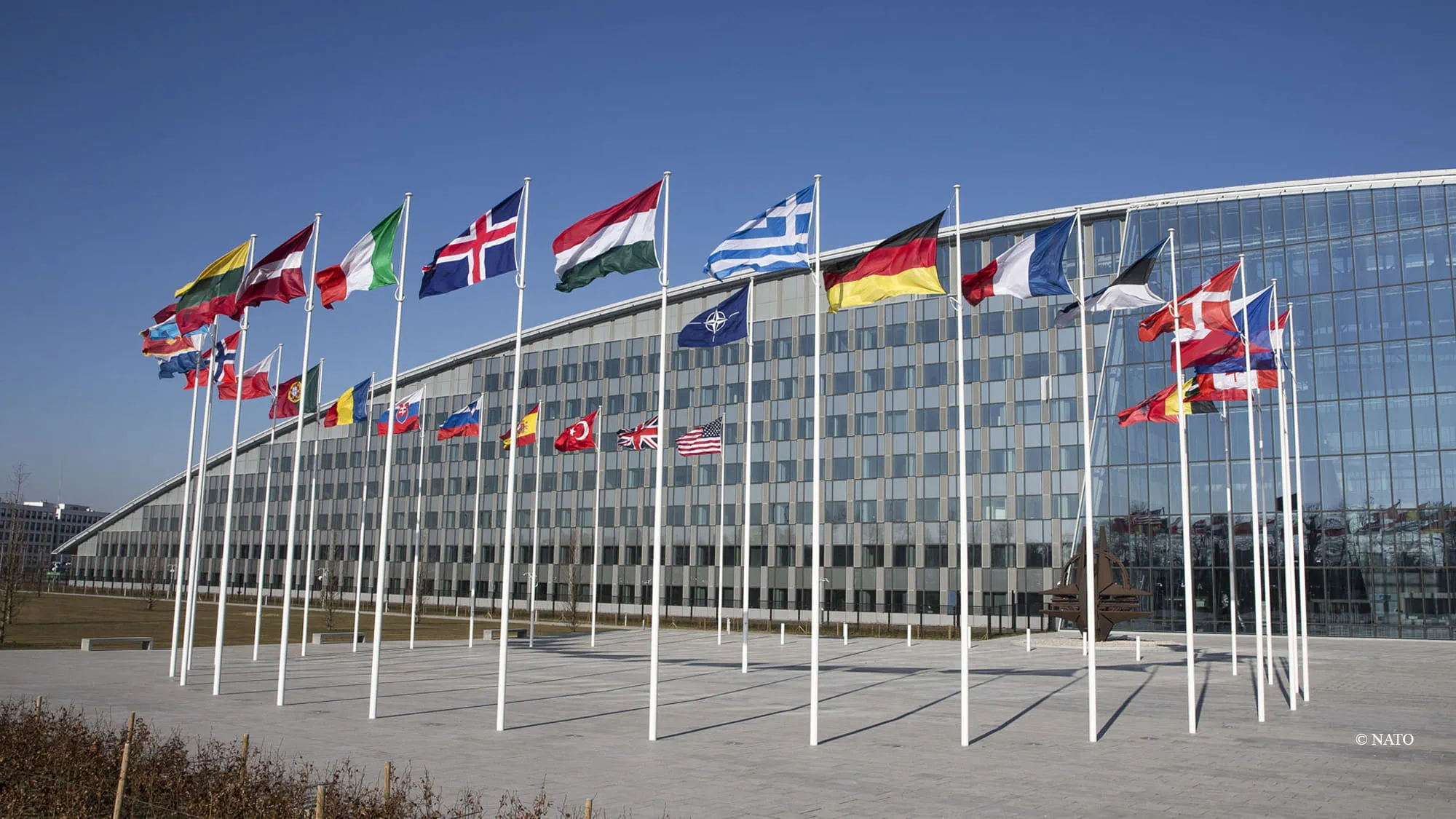 Exterior view of NATO HQ. Credit: NATO