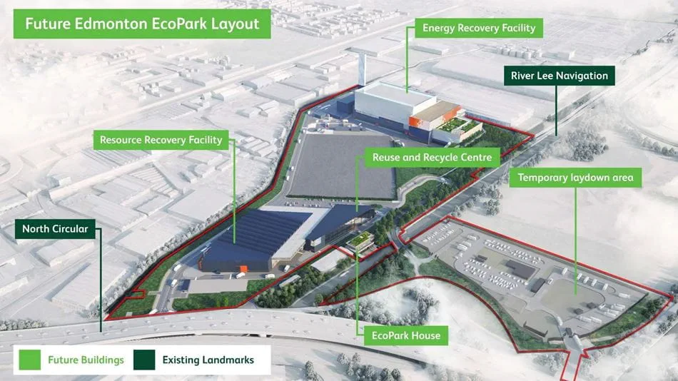 Illustration of the future Edmonton EcoPark layout