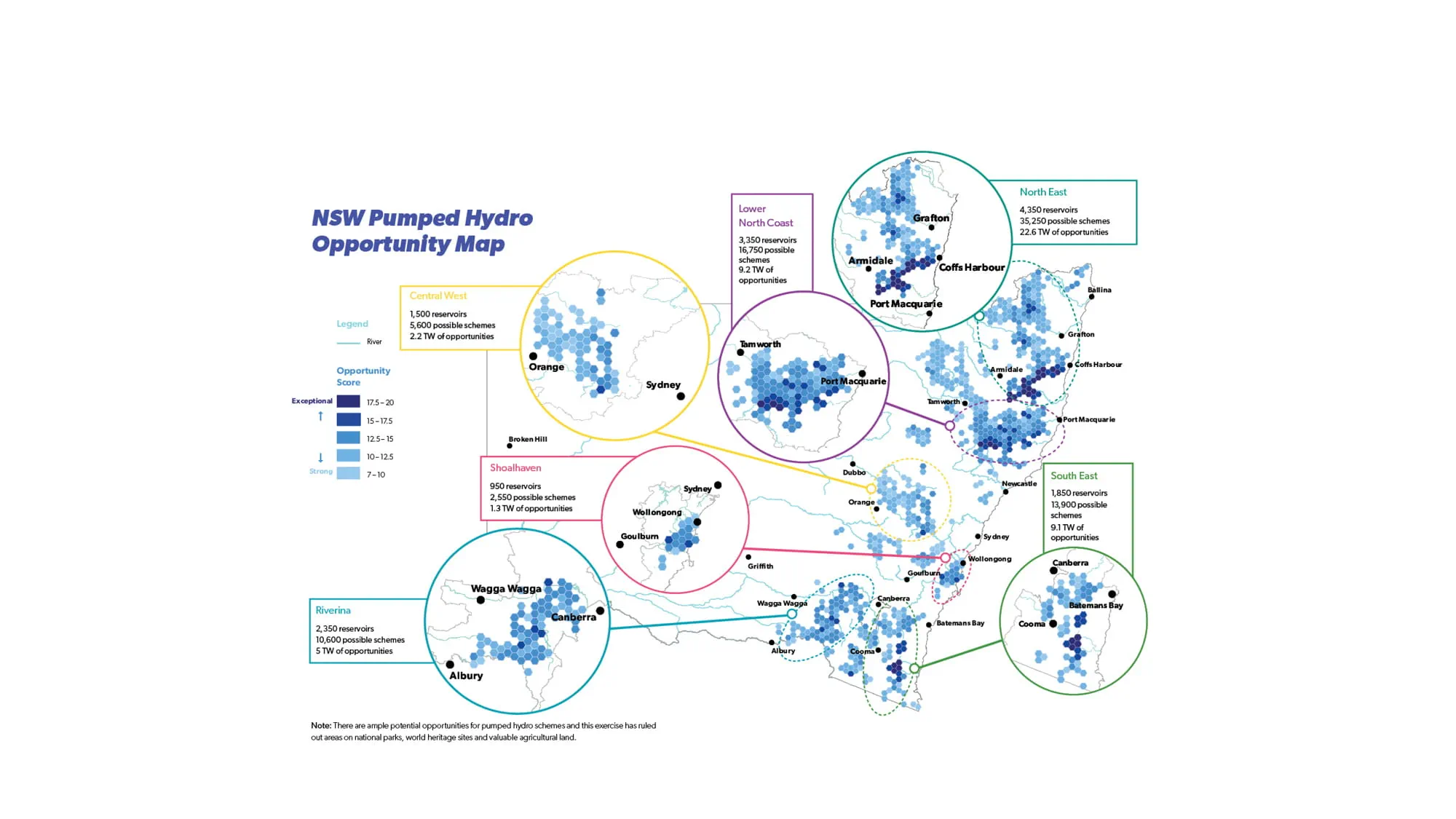 NSW Pumped Hydro Opportunity Map © Arup