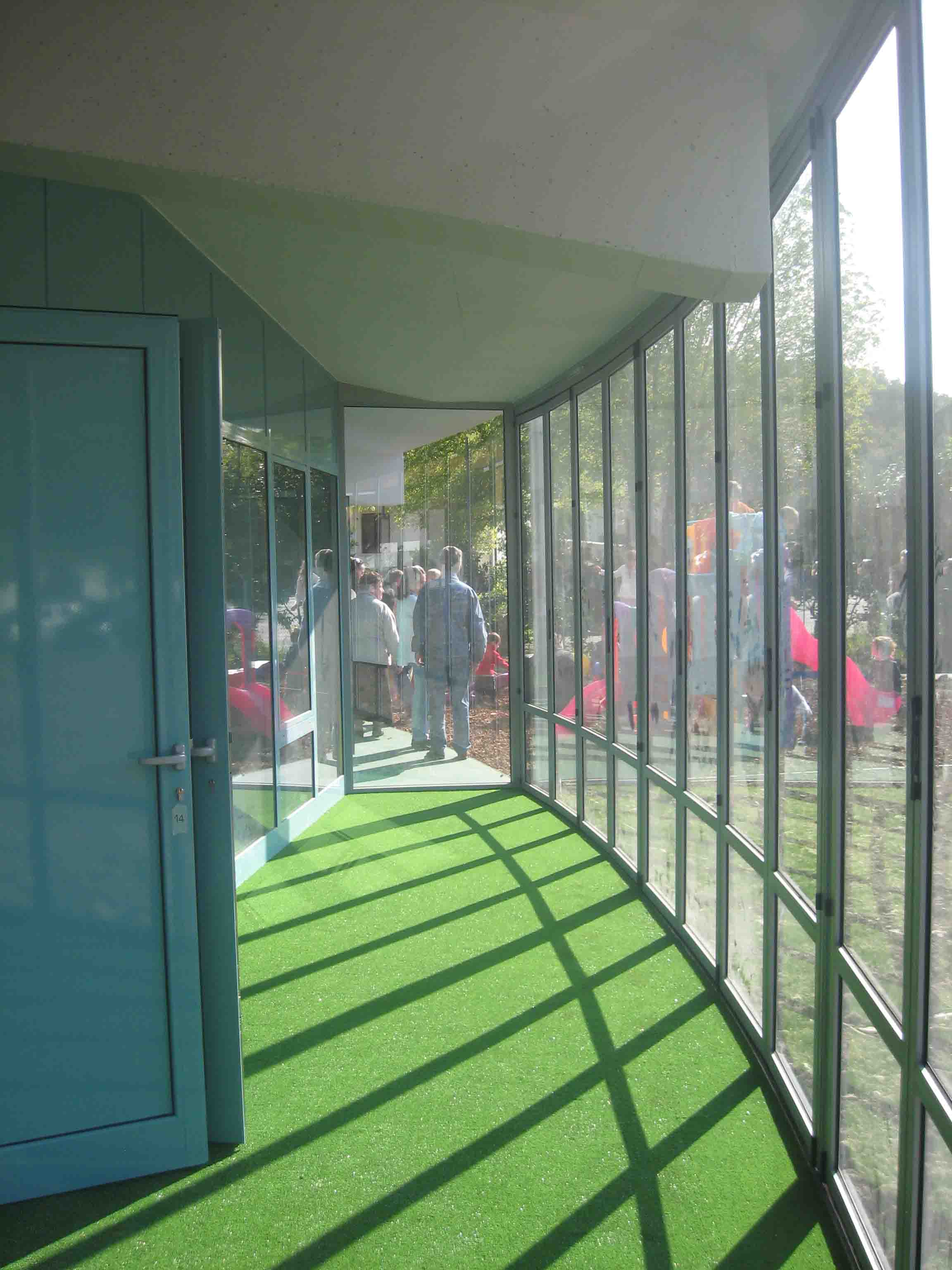 The use of space is flexible and highly efficient to maximise outside playground space and the park.