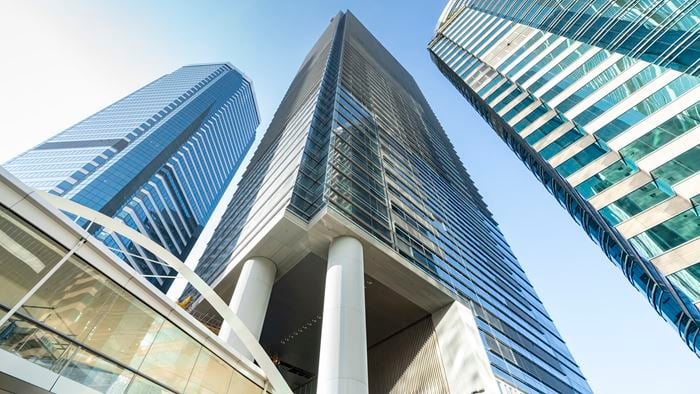 A photograph of One Taikoo Place, a smart building powered by Arup Neuron © Marcel Lam Photography