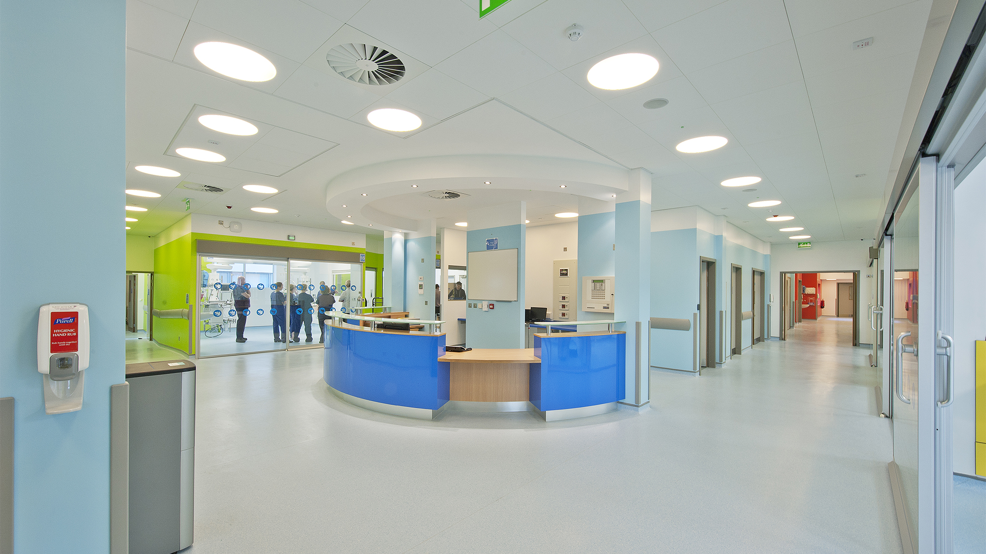 Arup provided mechanical and electrical design services as part of a sisk lead design and build team for the construction of a new Paediatric Intensive Care Unit (PICU) at Our Lady’s Children’s Hospital in Dublin. Photo: John Sisk and Sons 