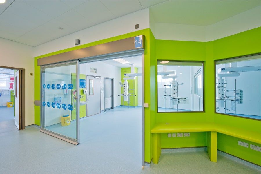 The refurbishment of existing paediatric Intensive Care Unit ward was completed within a live hospital environment.