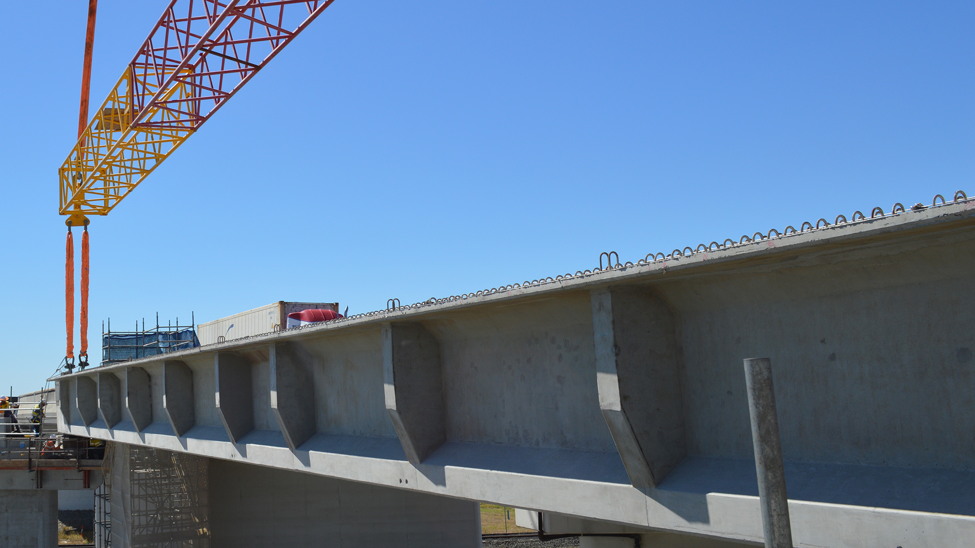 A Quickcell Super Girder is installed as part of the Port Drive Upgrade project