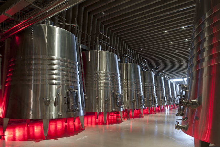 The winery has a production capacity of one million bottles per year.