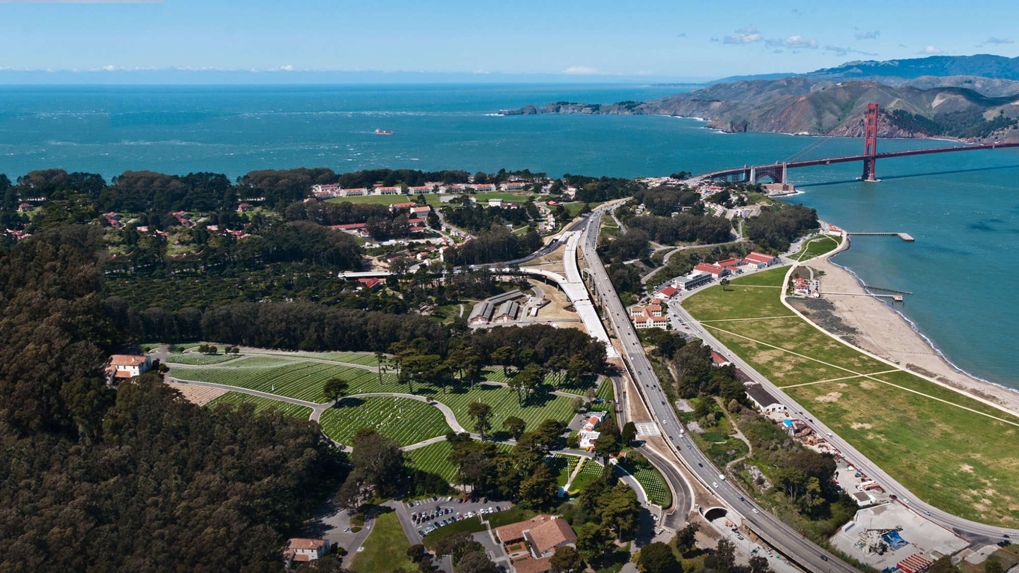 Presidion Parkway tunnels aerial view