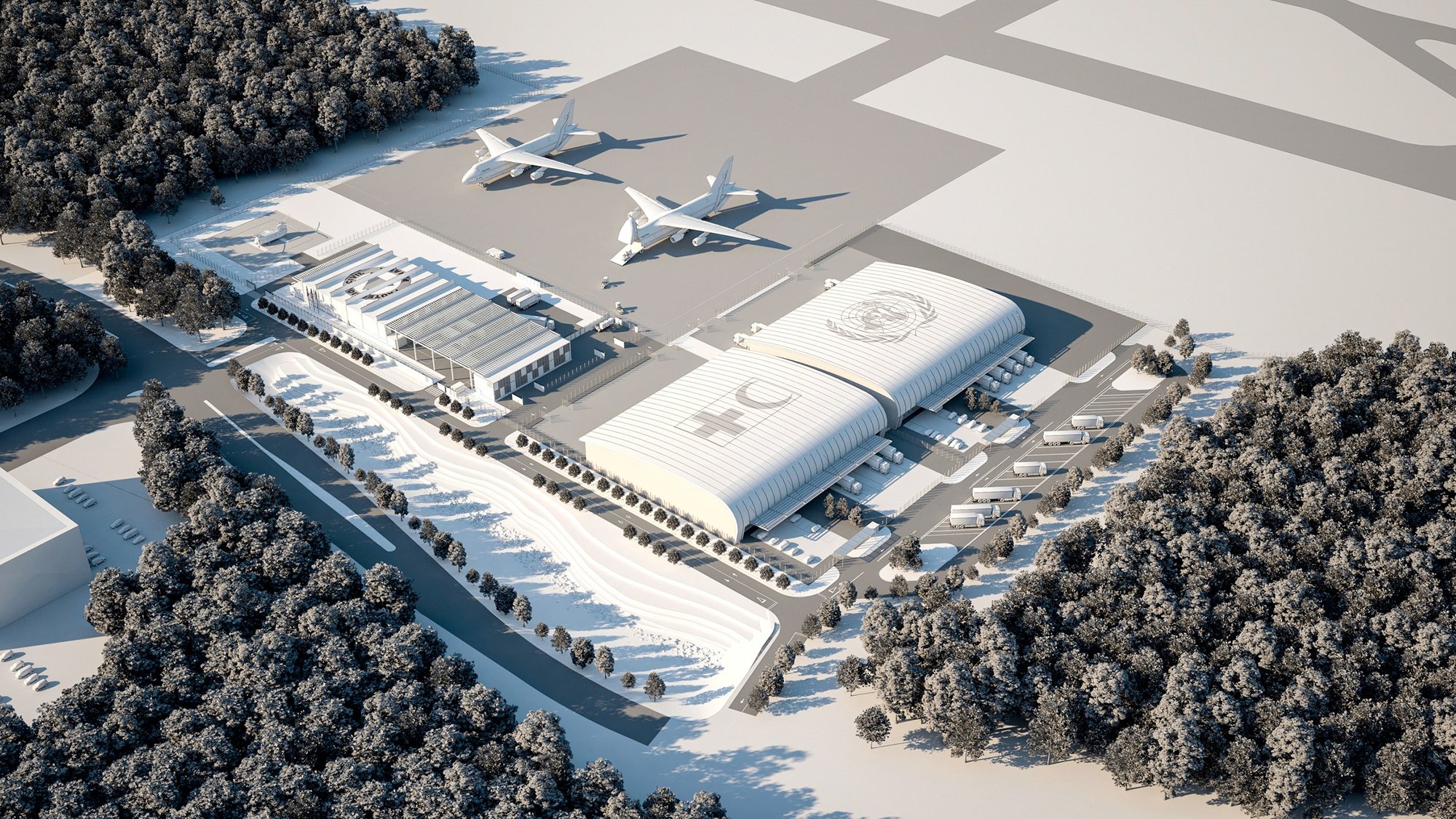 Design for the site of the regional logistics hub for humanitarian assistance in Panama. 