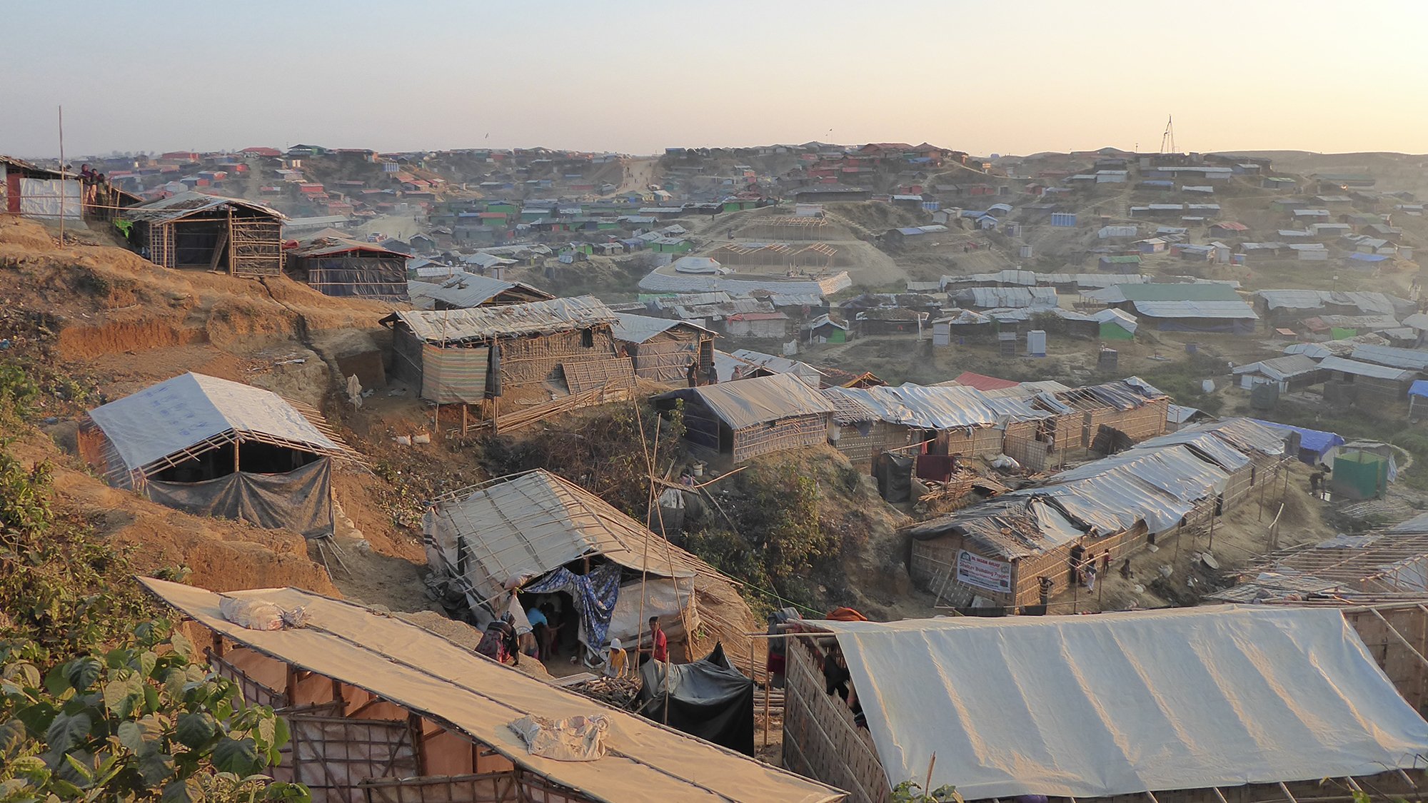General view of the largest Rohingya refugee camp in Bangladesh