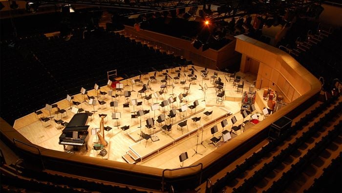 The interior of the Glasgow Royal Concert Hall, home to the Royal Scottish National Orchestra. Image: George Ellerington, 电竞竞猜外围 
