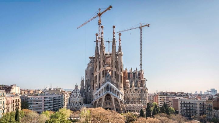 Front view of Sagrada Familia. Credit: La Sagrada Familia Foundation.