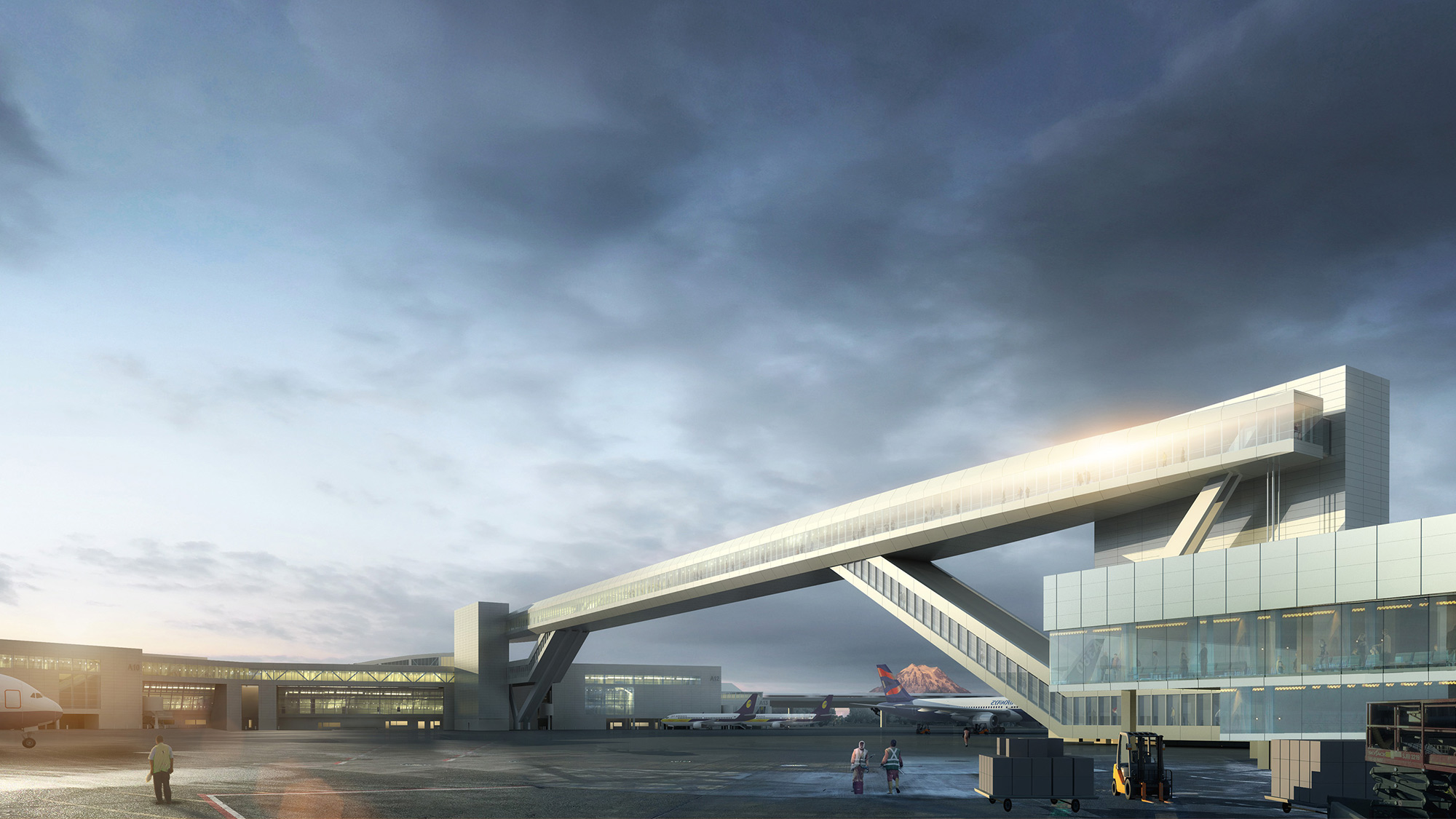 Rendering of the Seattle-Tacoma International Arrivals Facility