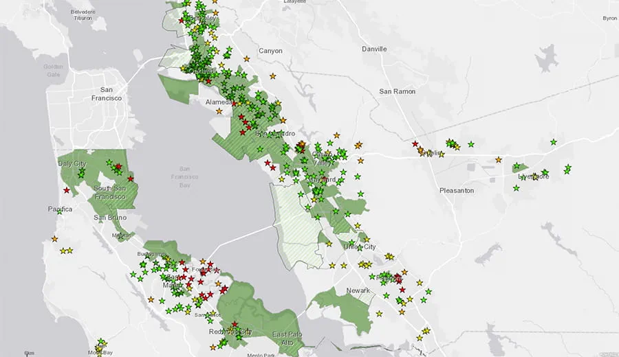 Disadvantaged communities served map