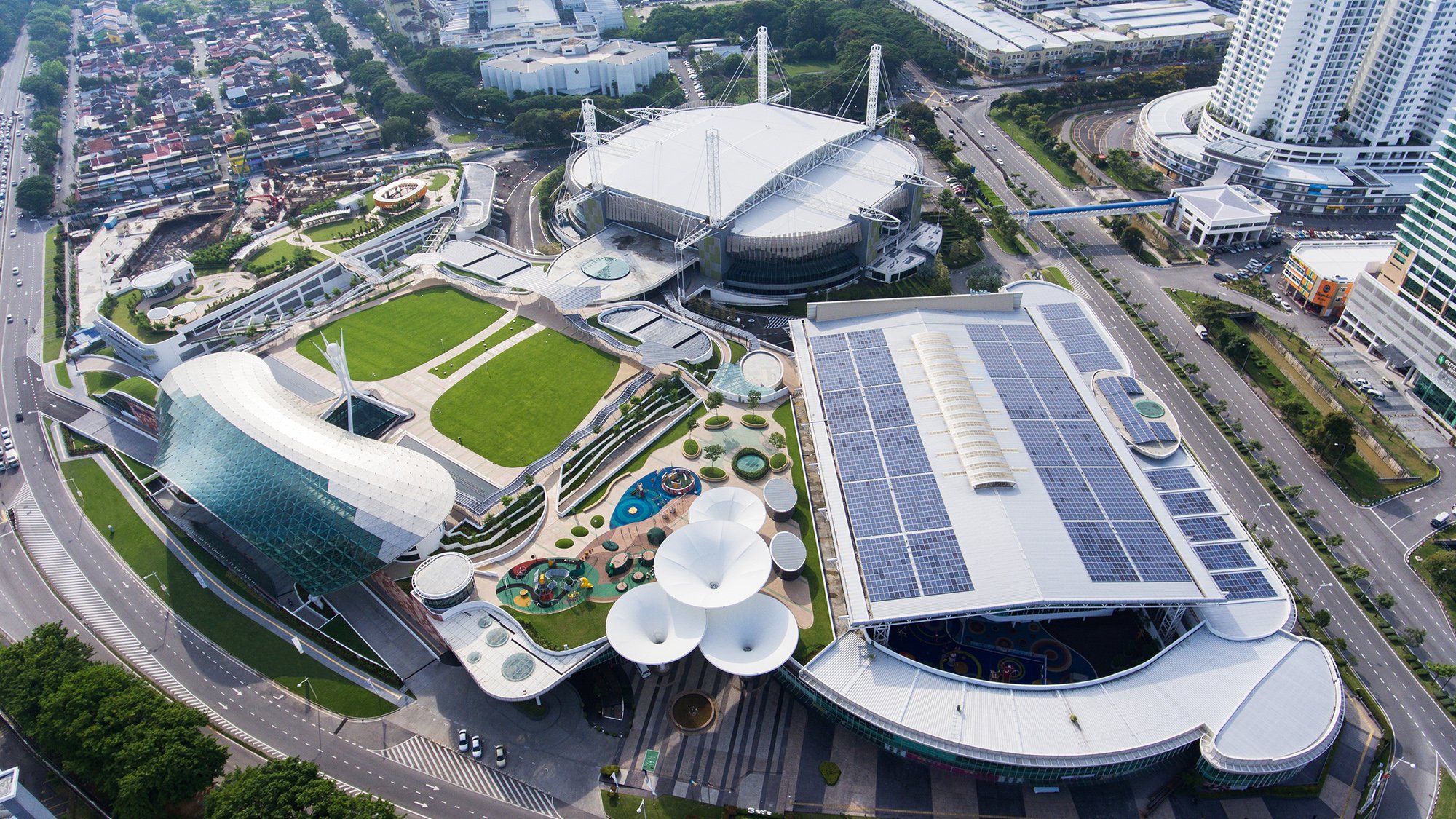 A convention centre with the largest rooftop recreational park