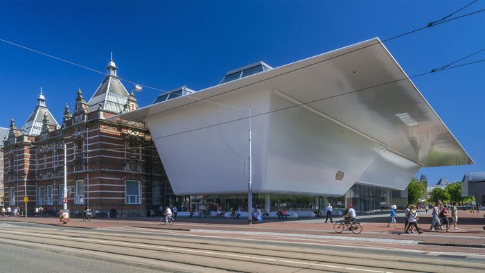 Arup was responsible for structural engineering advice, daylight protection advice and lighting design for the Stedelijk Museum, Amsterdam.
