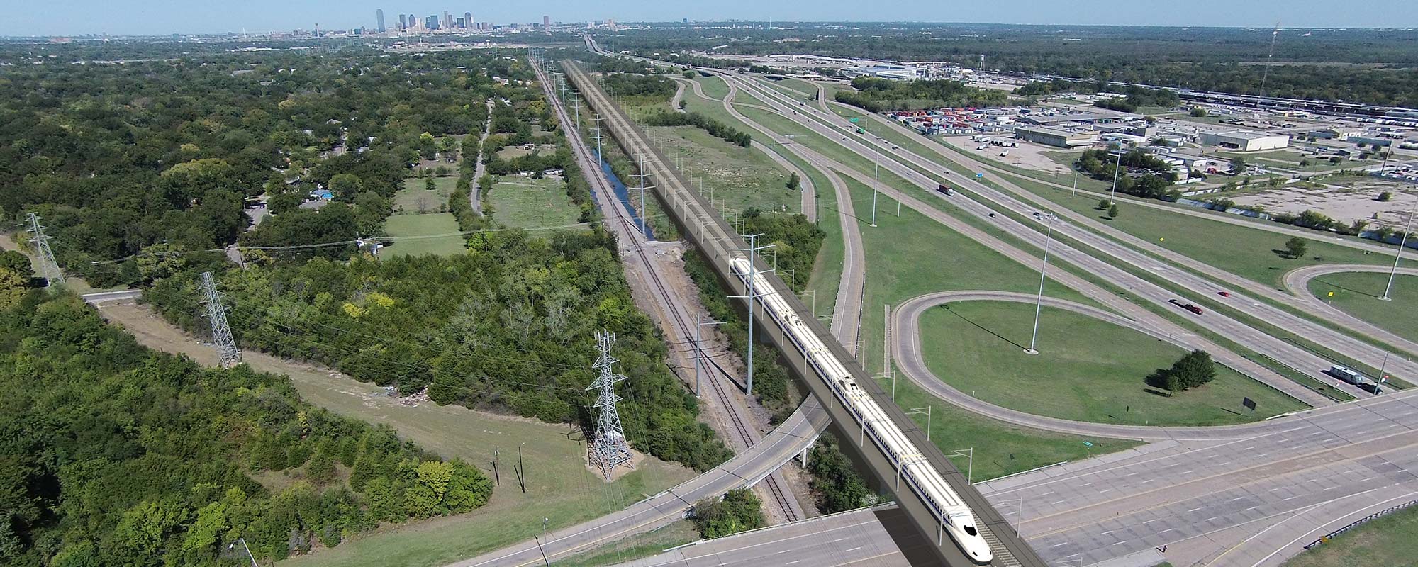 Rendering of Texas Central High-Speed Rail Road 