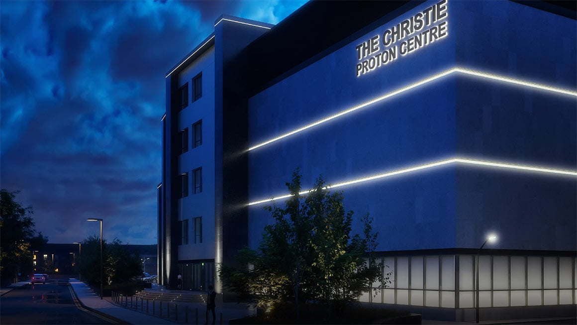 The Christie Proton Beam Therapy Centre, Manchester, exterior