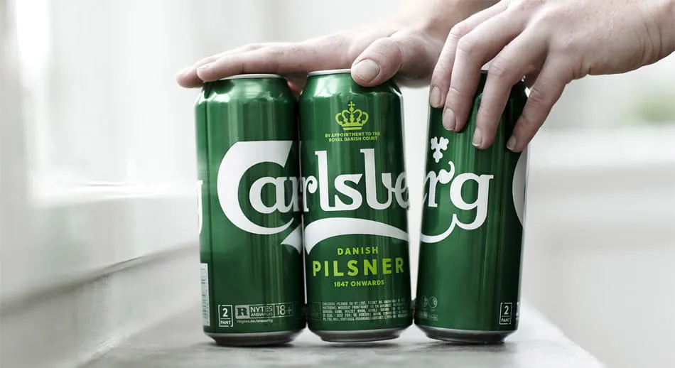 Carlsberg's new Snap Pack packaging