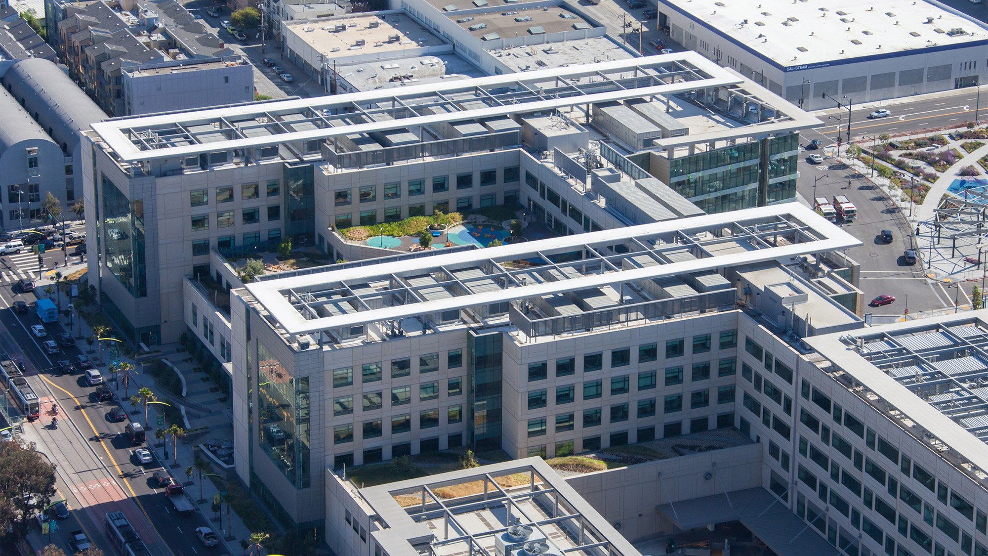 Aerial view of UCSF medical center