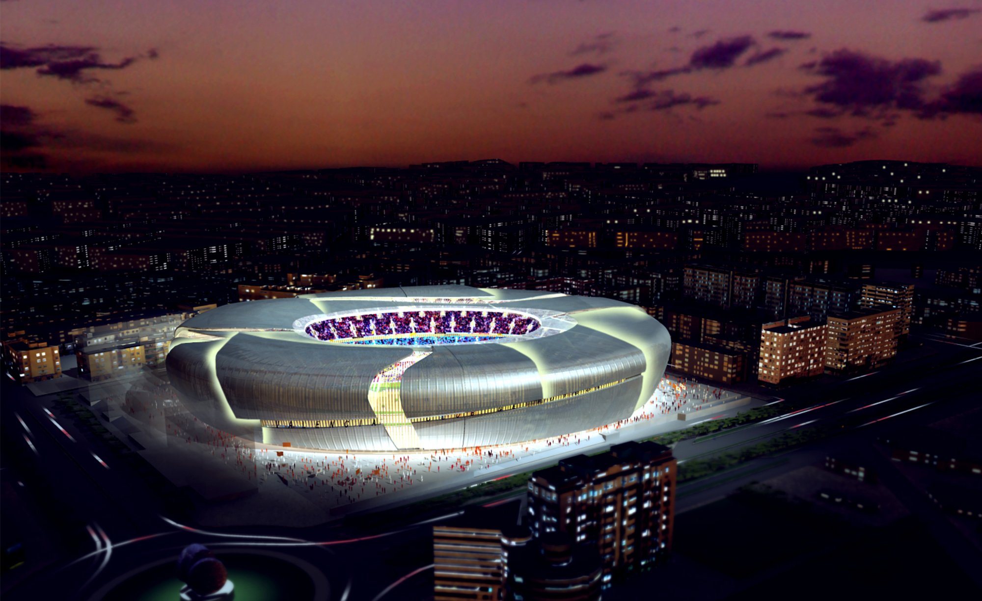 Artist's impression of Valencia's new stadium