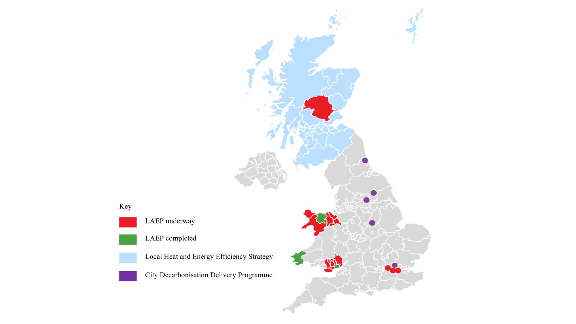 a UK map of LAEPs