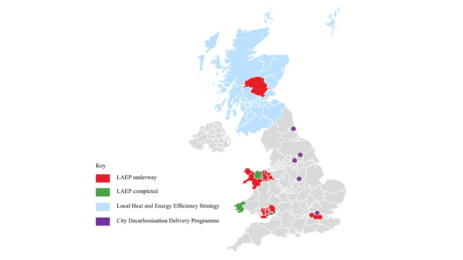 a UK map of LAEPs