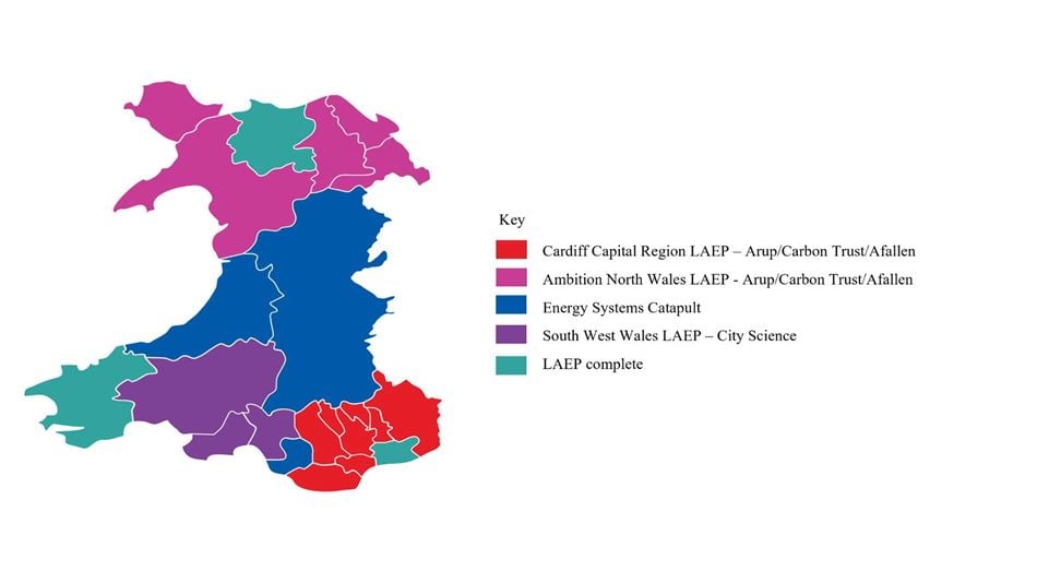 Map of LAEPs in Wales
