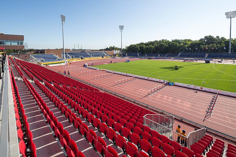 The LEED Silver certified stadium is the permanent stadium for York University and community athletic activities.